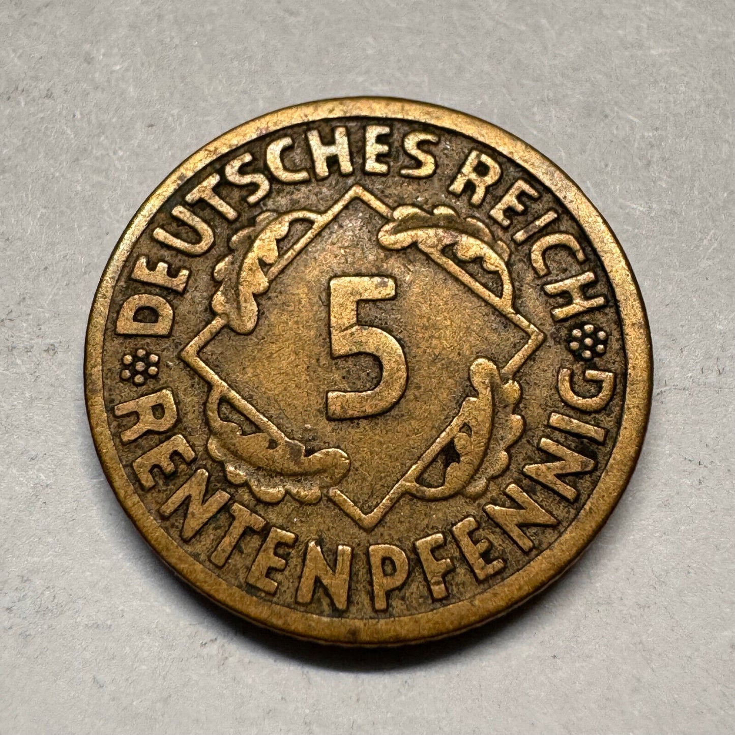 1924 Germany 5 Rentenpfennig - Beautiful Coin - #A-014