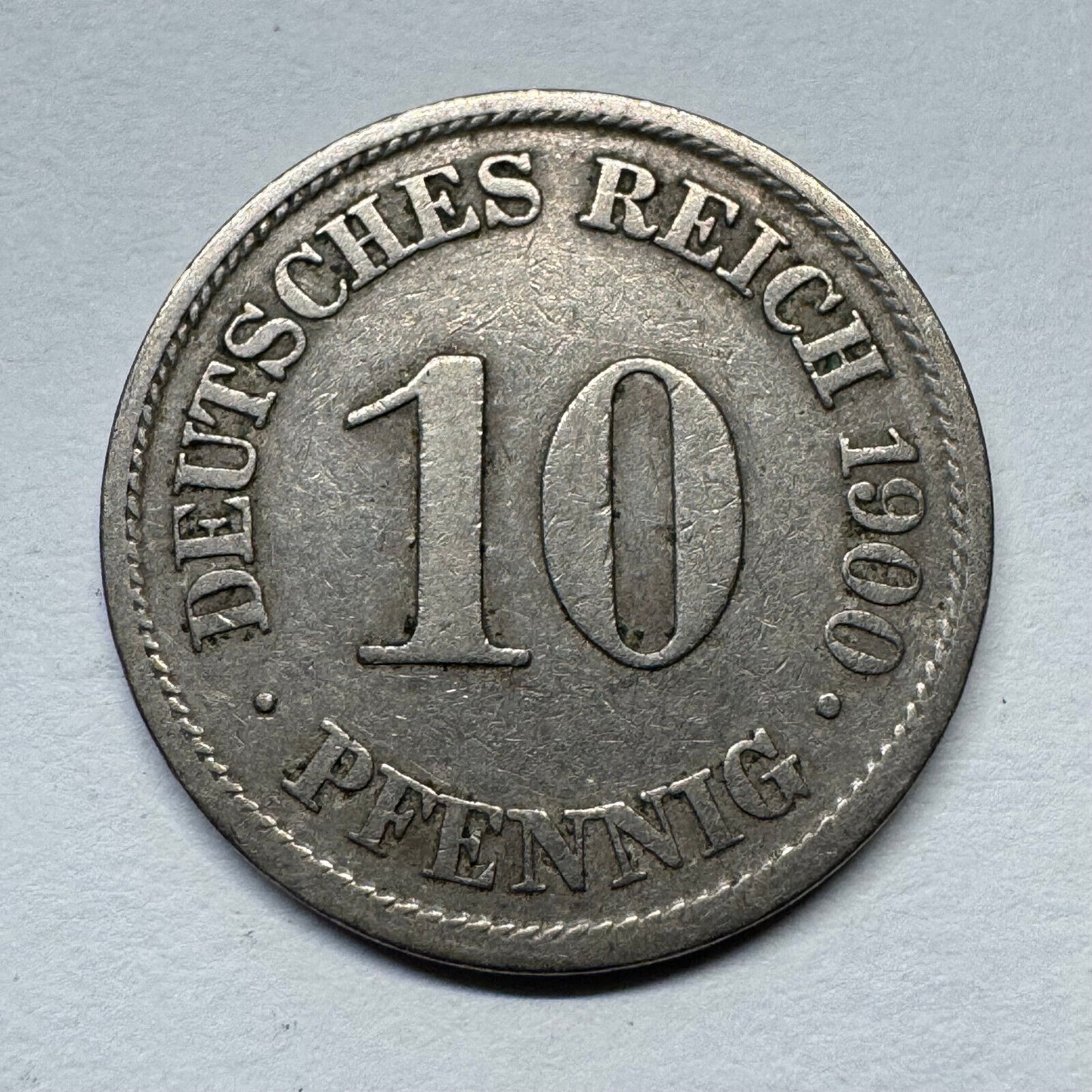 1900 Germany 10 Pfennig - Beautiful Coin - #B-053