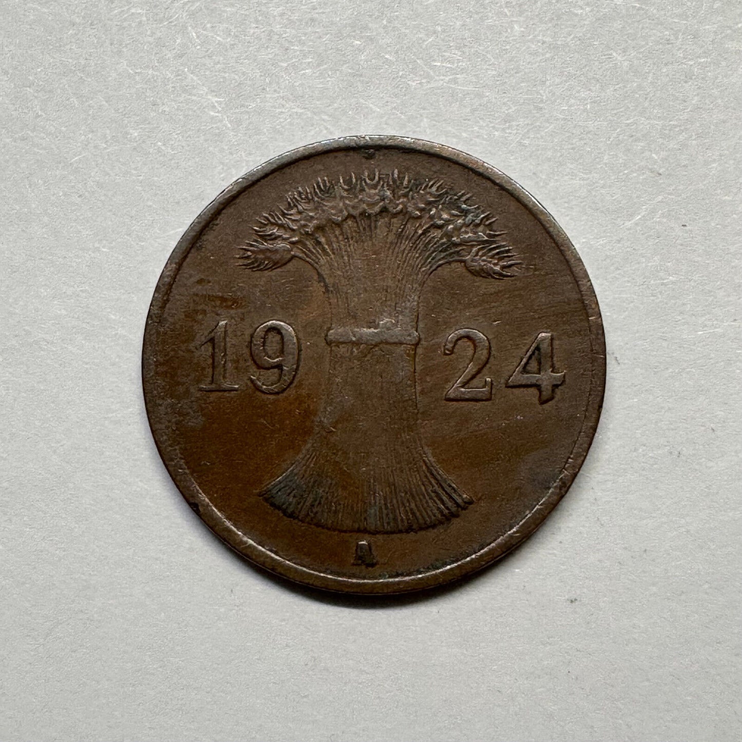 1924 Germany 1 Rentenpfennig - Beautiful Coin - #B-019