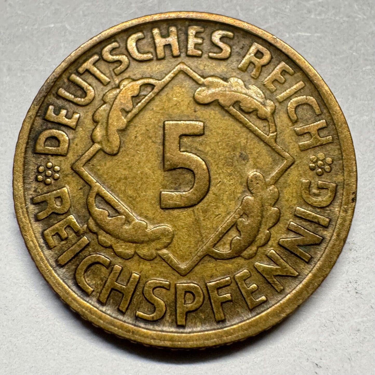 1925 Germany 5 Reichspfennig - Beautiful Coin - #A-081