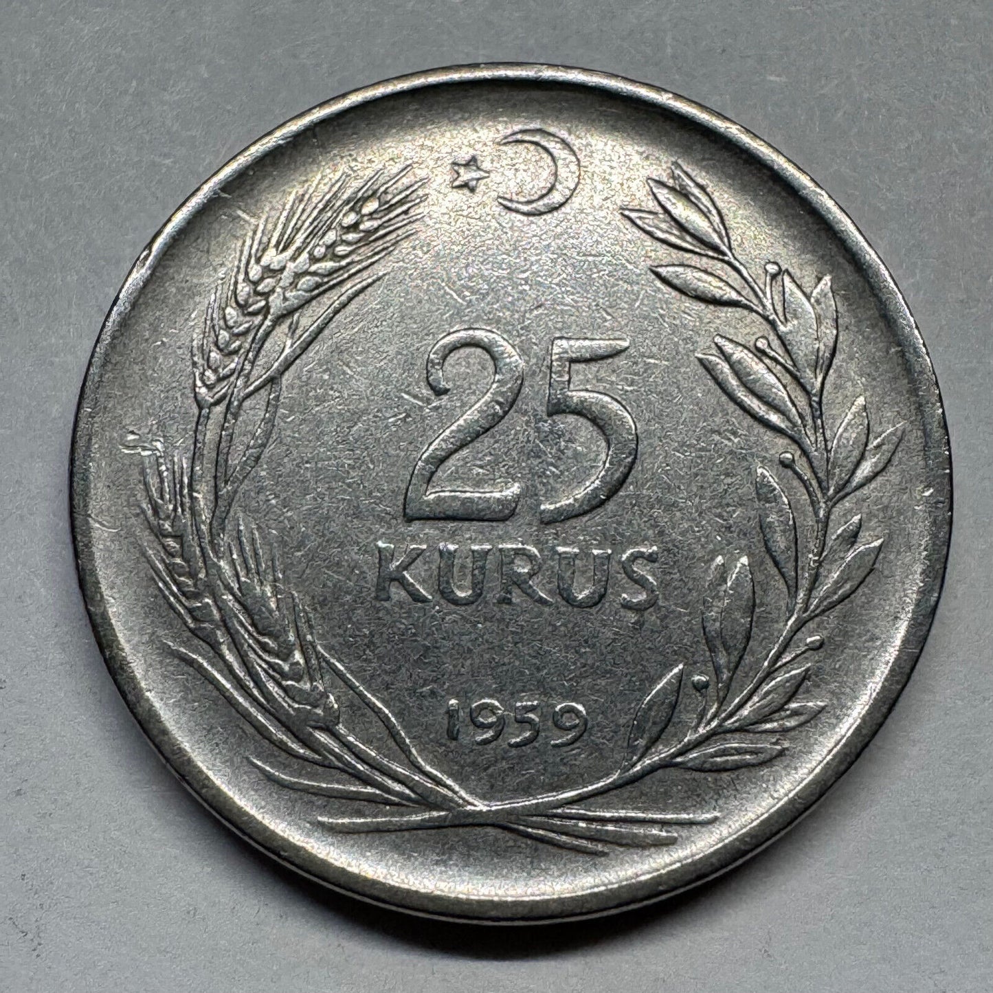 1959 Turkey 25 Kurus - Beautiful Coin - #A-097