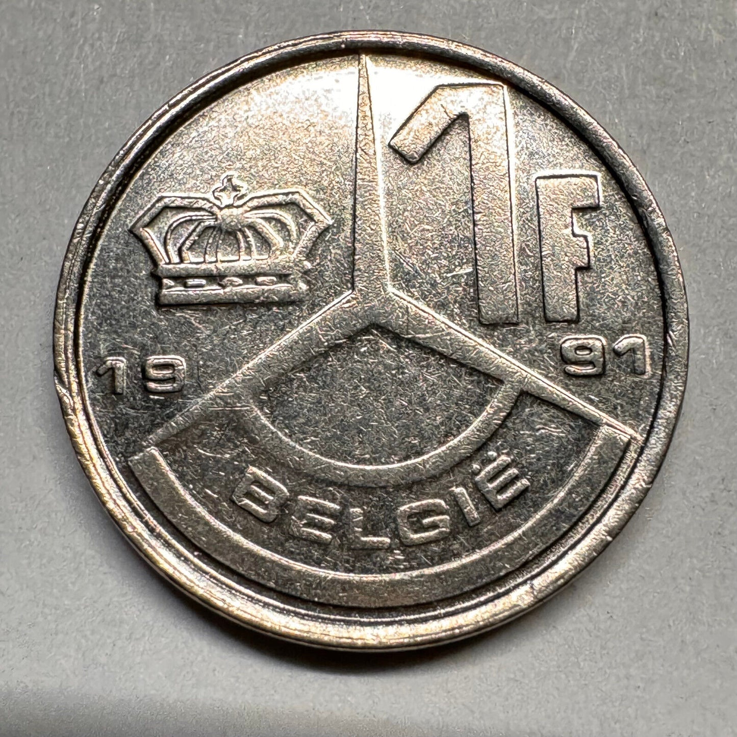 1991 Belgium 1 Franc - Beautiful Coin - #A-016