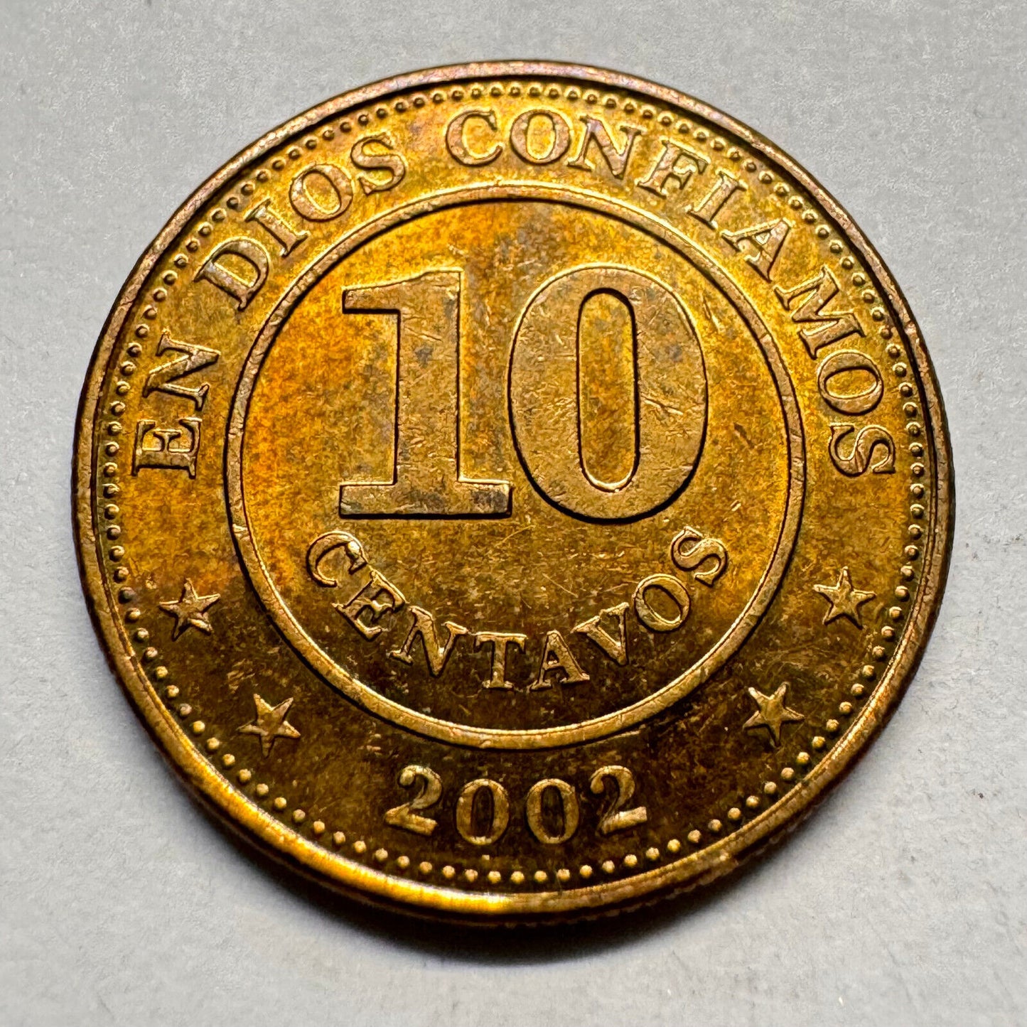 2002 Nicaragua 10 Centavos - Beautiful Coin - #A-026