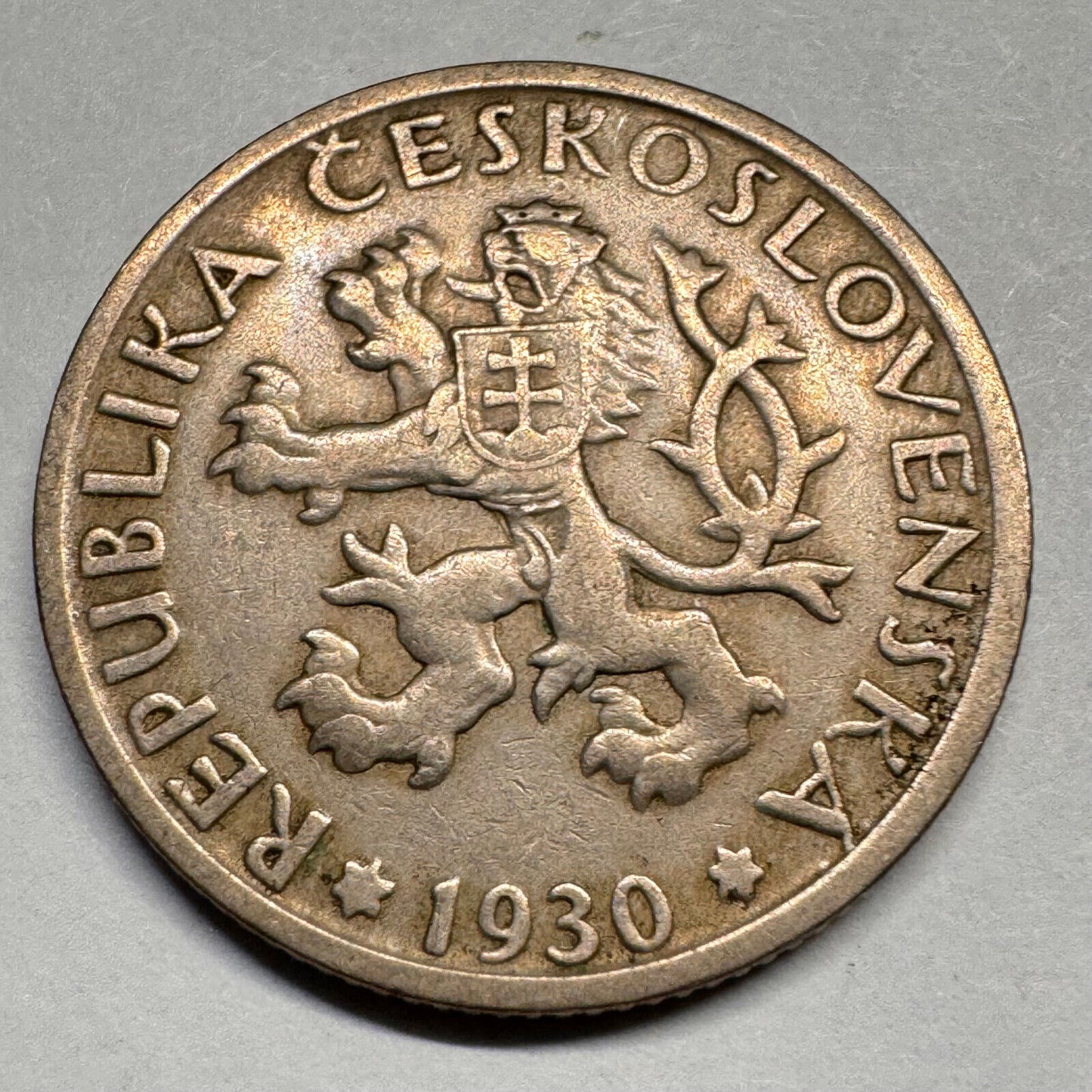 1930 Czechoslovakia 1 Koruna - Beautiful Coin - #A-057