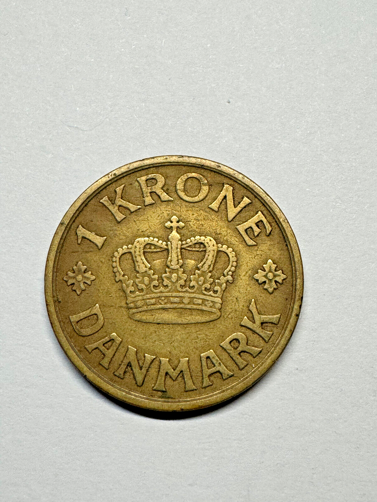 1926 Denmark 1 Krone - Rare Condition - Beautiful Coin - #A-001