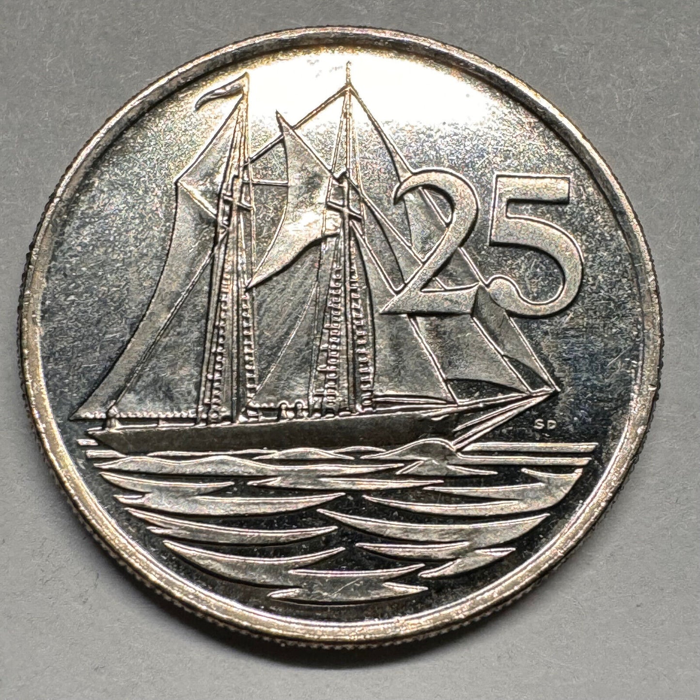 1999 Cayman Islands 25 Cents - Beautiful Coin - #A-025