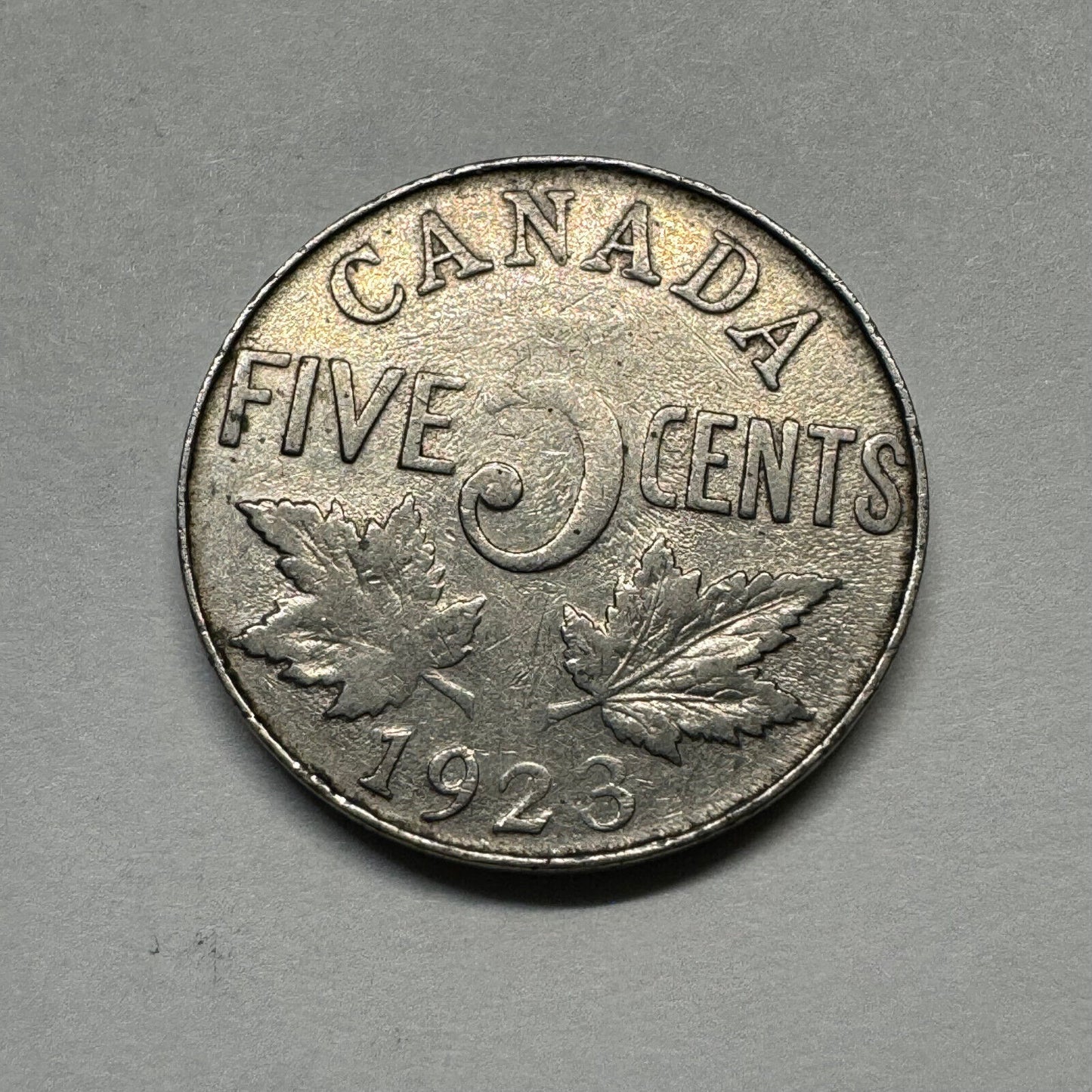 1923 Canada 5 Cents - Beautiful Coin - #A-004