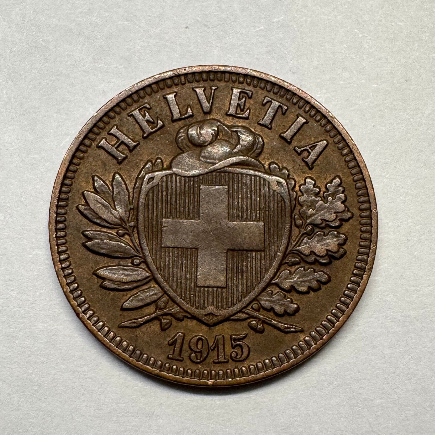 1915 Switzerland 2 Rappen - Beautiful Coin - #B-011