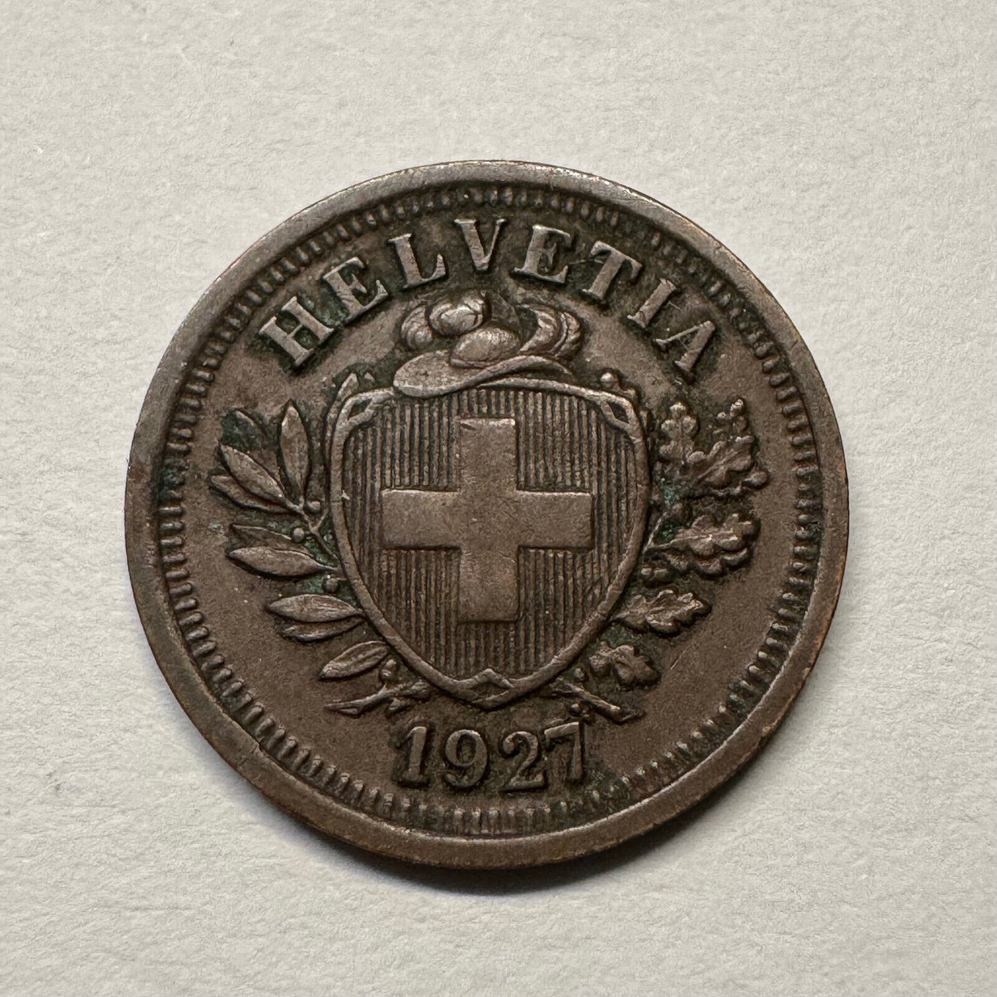 1927 Switzerland 1 Rappen - Beautiful Coin - #B-043