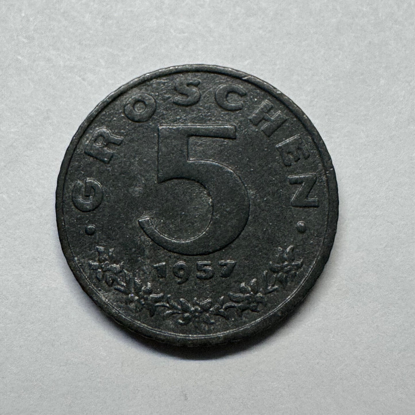 1957 Austria 5 Groschen - Beautiful Coin - #B-024