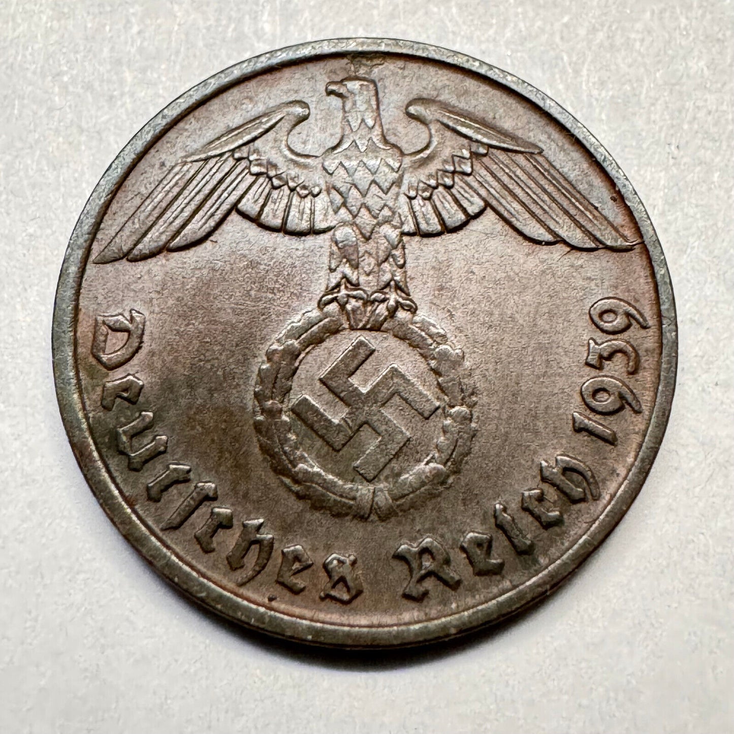 1939 Germany 2 Reichspfennig - Nazi Third Reich - #A-016