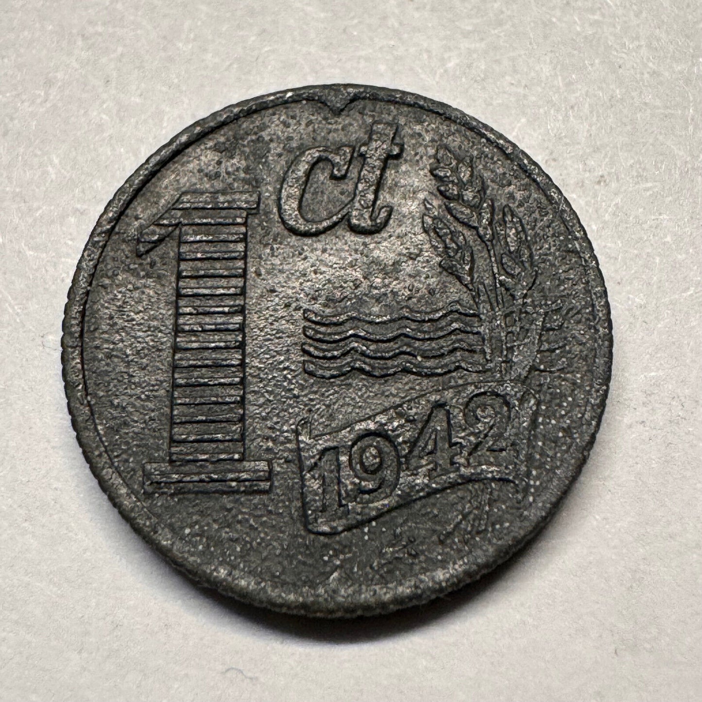 1942 Netherlands 1 Cent - German Occupation - Beautiful Coin - #A-014