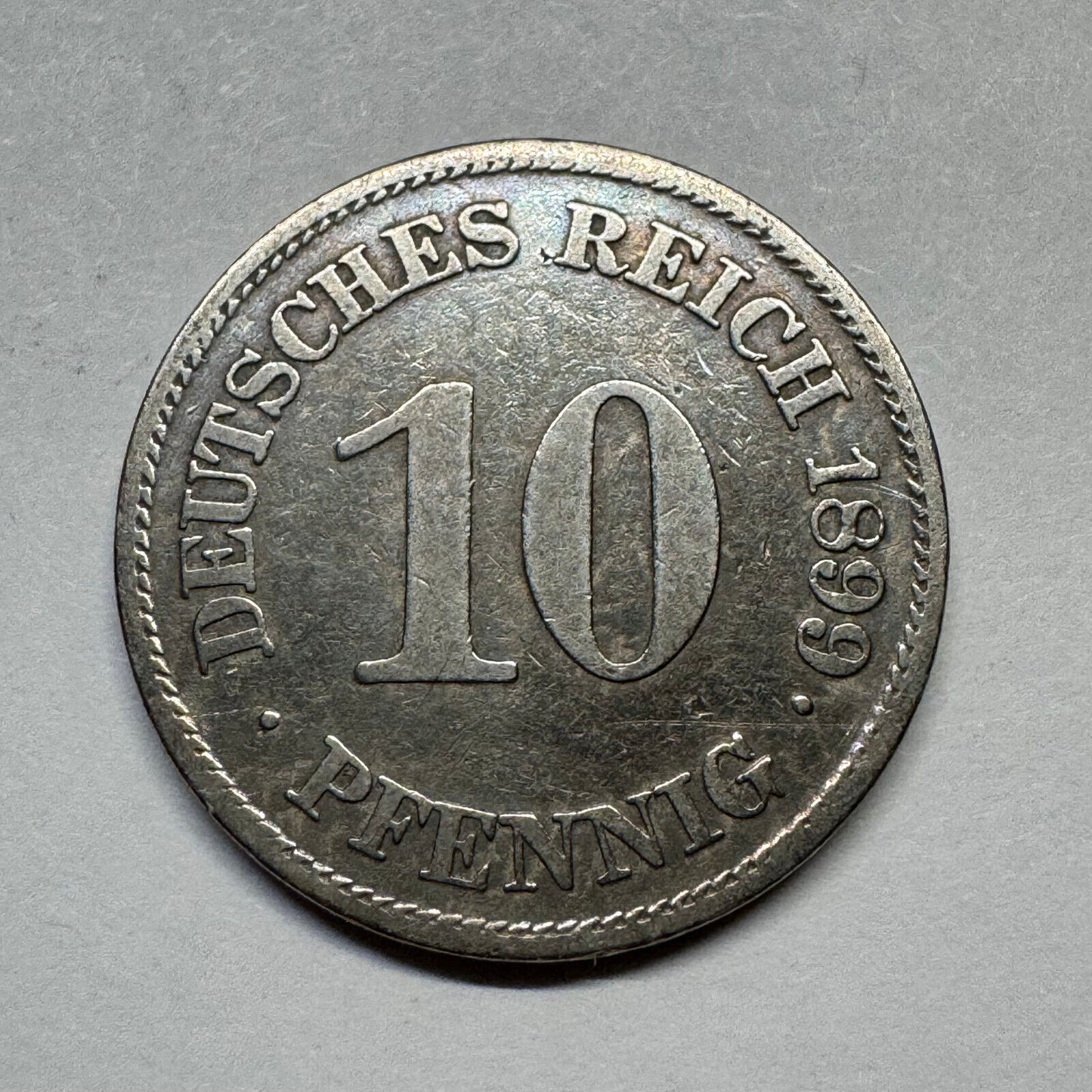 1899 Germany 10 Pfennig - Beautiful Coin - #B-019