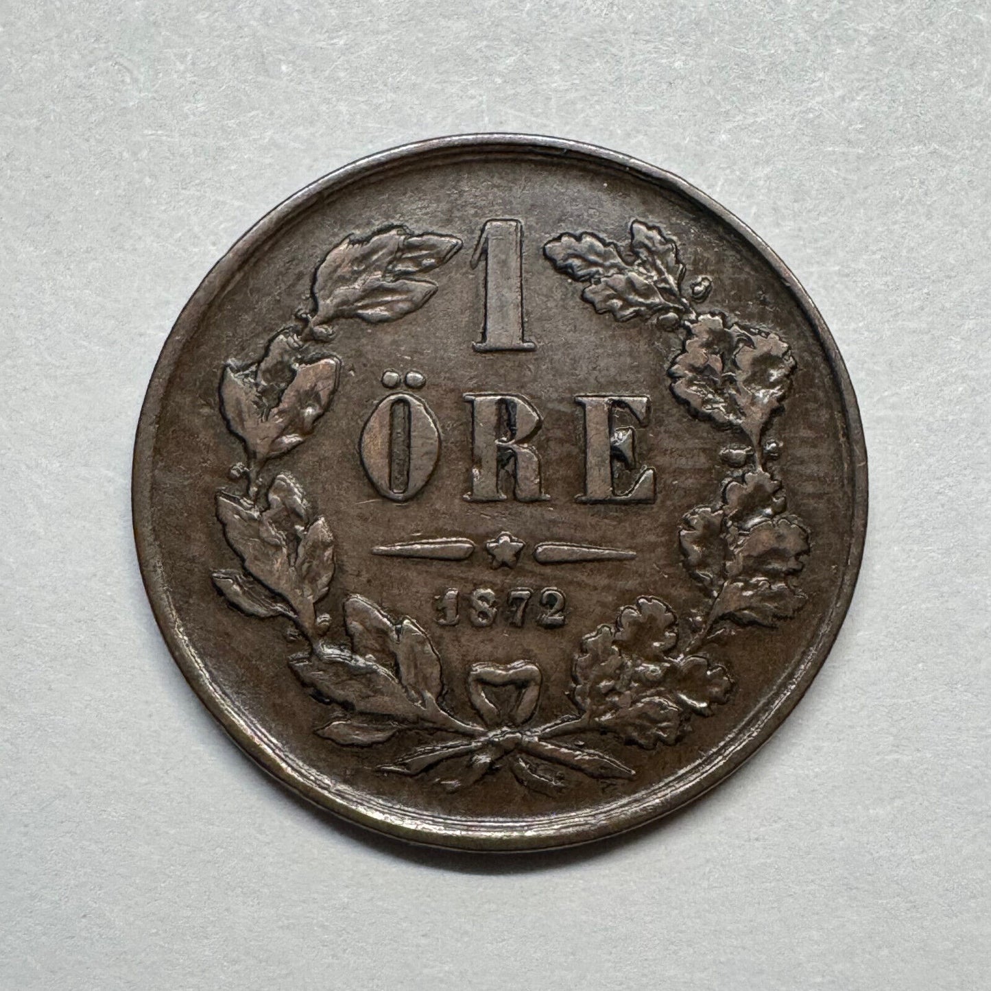 1872 Sweden 1 Ore - Beautiful Coin - #B-021