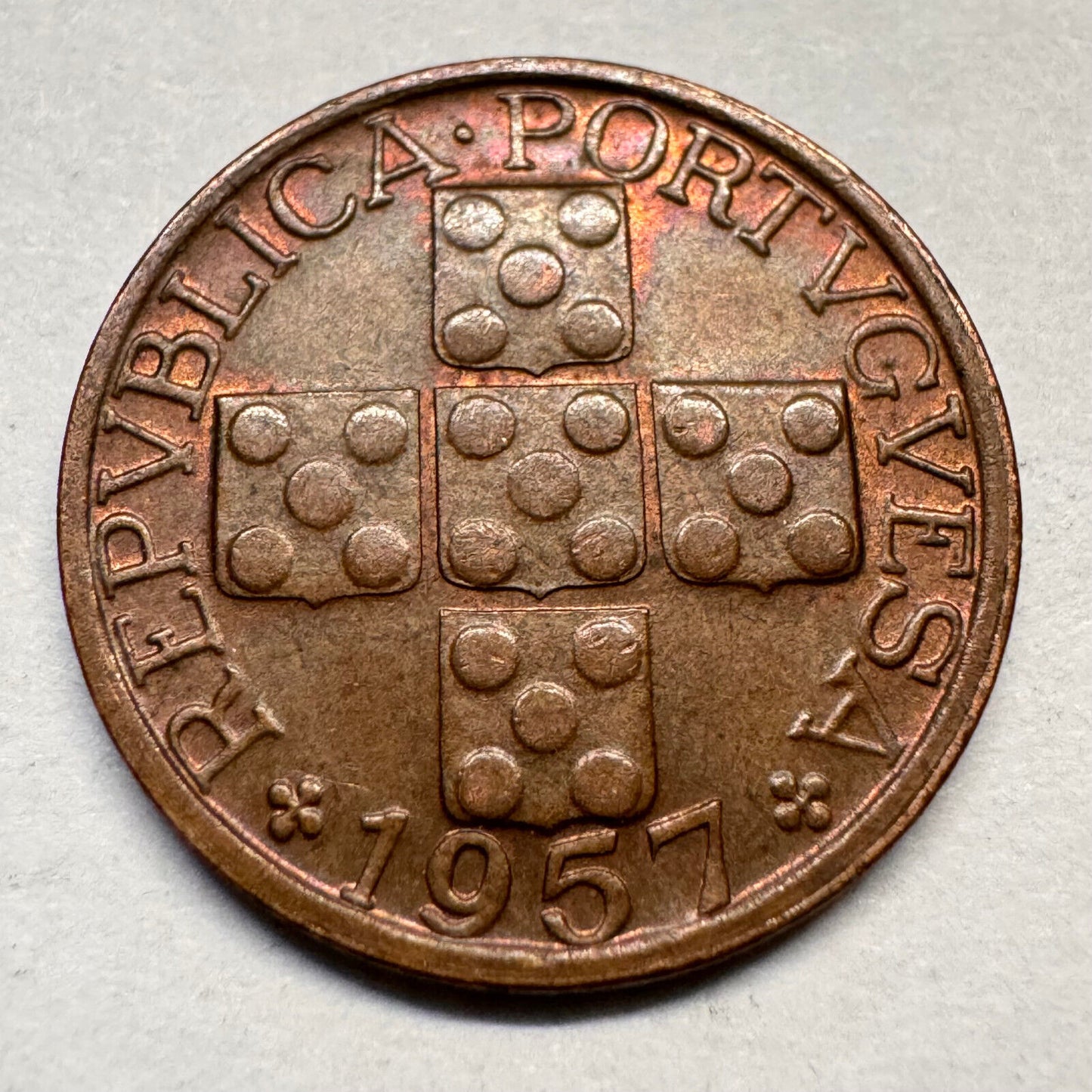 1957 Portugal 10 Centavos - Beautiful Coin - #A-056