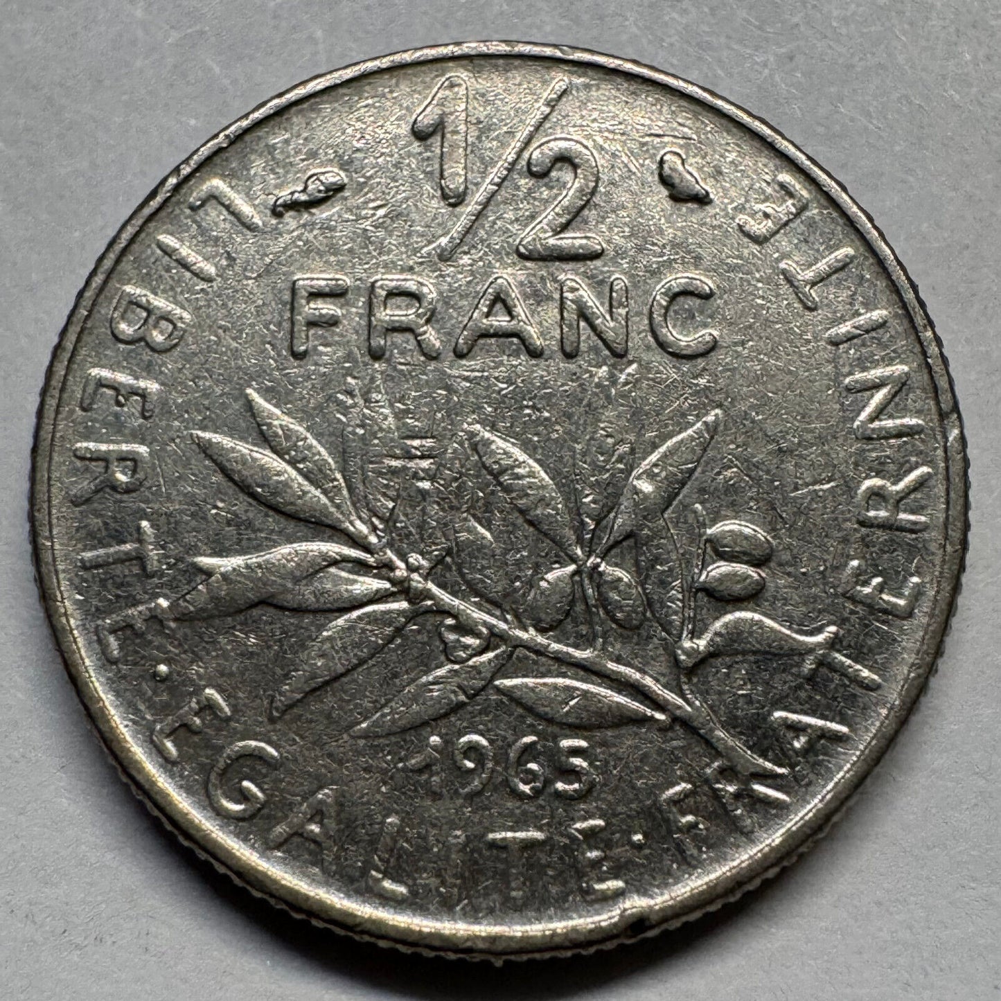 1965 France 1/2 Franc - Beautiful Coin - #A-079