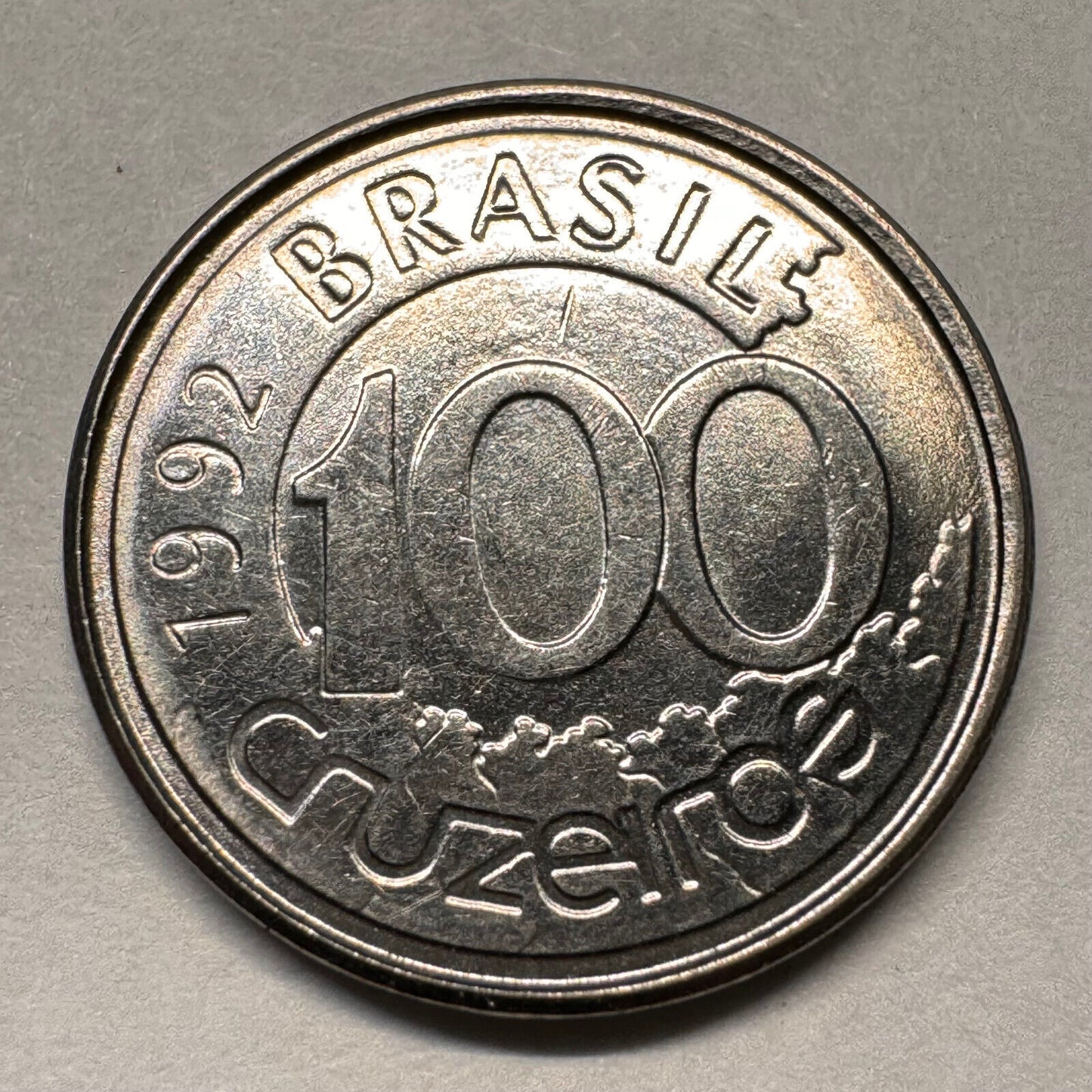 1992 Brazil 100 Cruzeiros - Beautiful Coin - #A-034