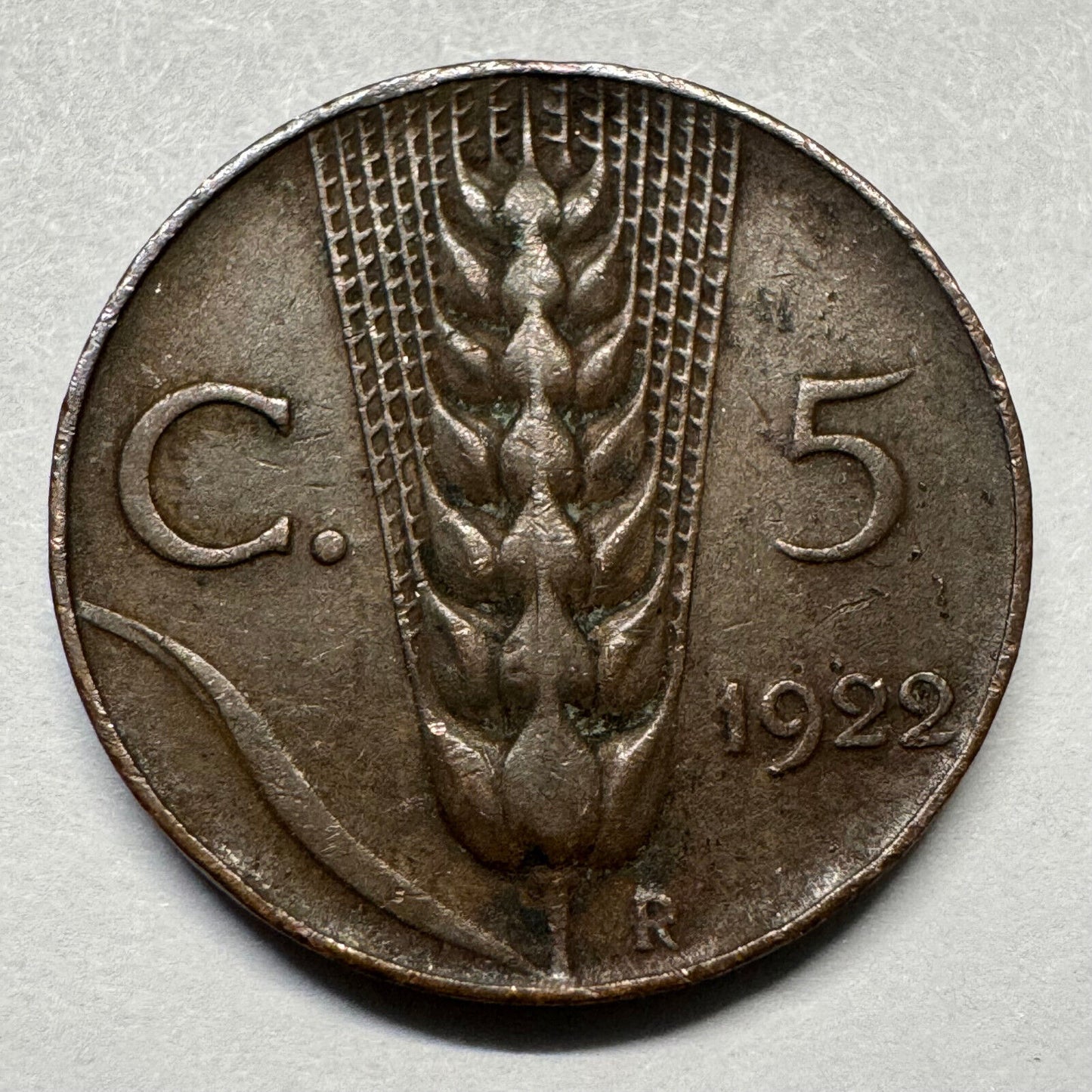 1922 Italy 5 Centesimi - Beautiful Coin - #A-068
