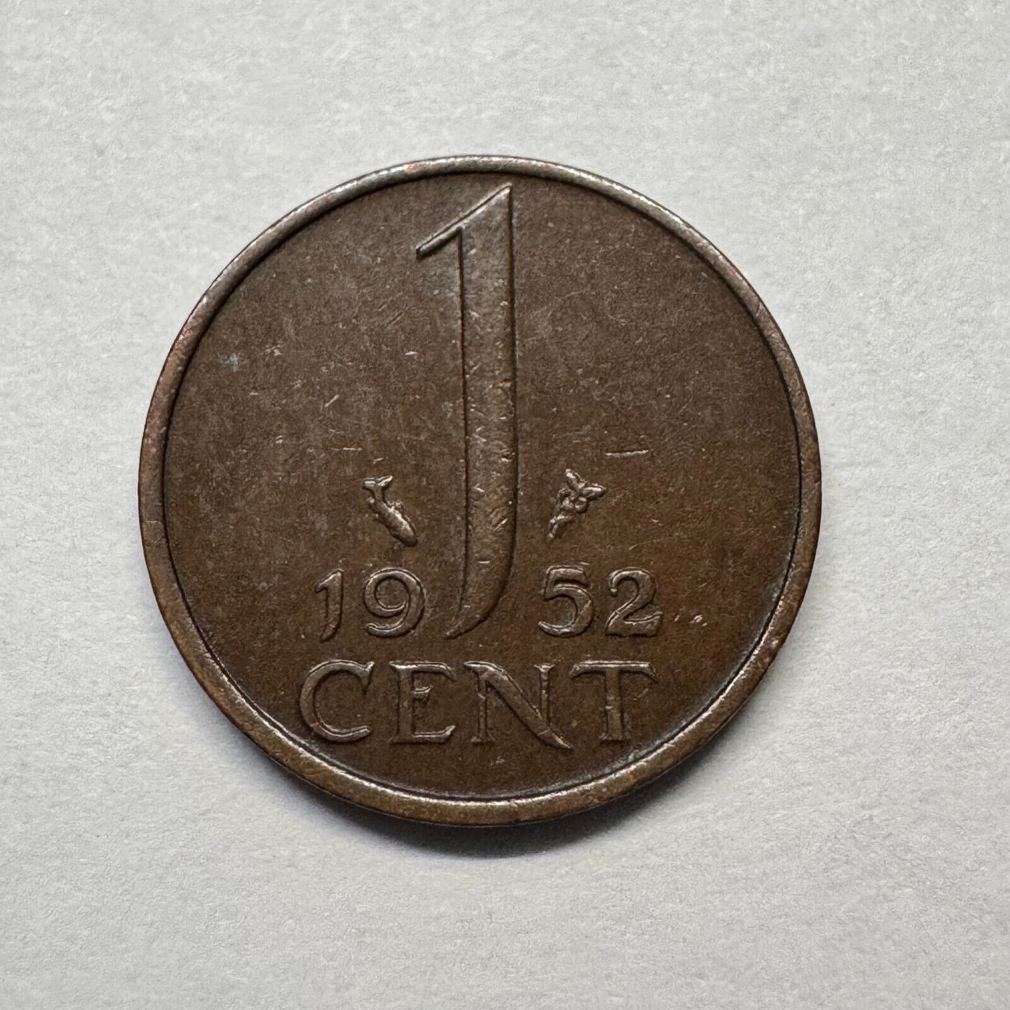 1952 Netherlands 1 Cent - Beautiful Coin - #B-015