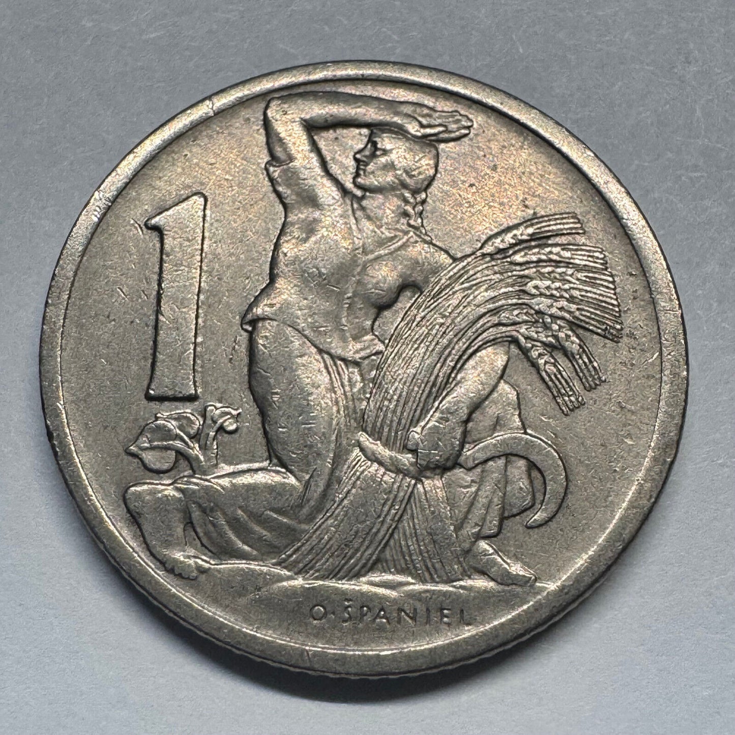 1924 Czechoslovakia 1 Koruna - Beautiful Coin - #A-099