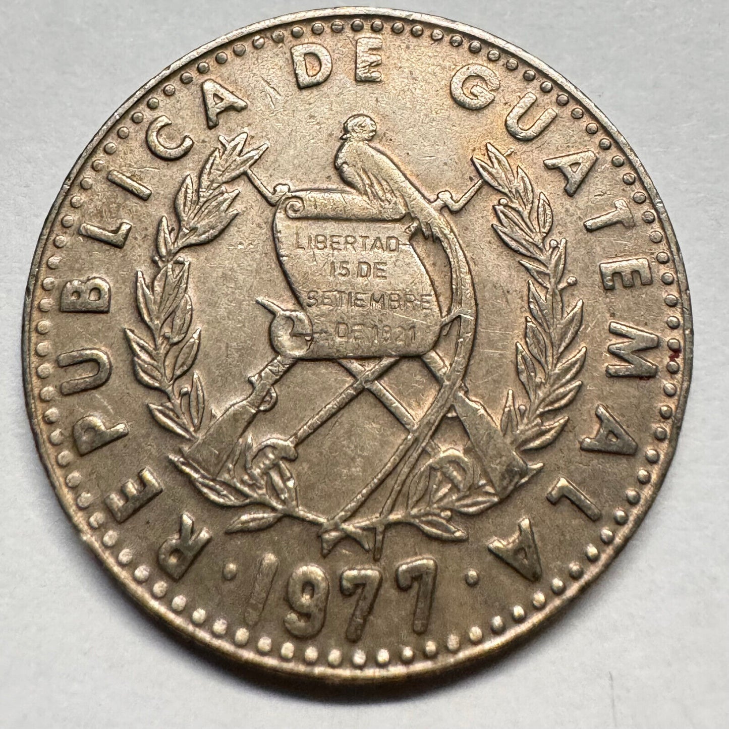 1977 Guatemala 25 Centavos - Beautiful Coin - #A-026
