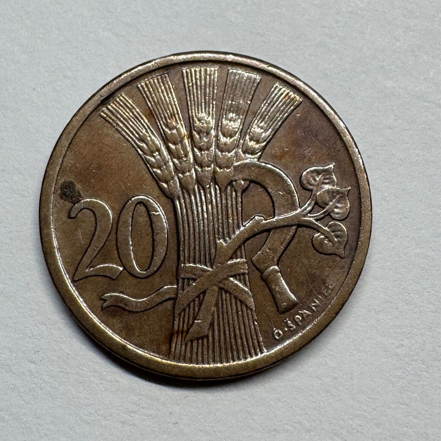 1924 Czechoslovakia 20 Haleru - Beautiful Coin - #B-049