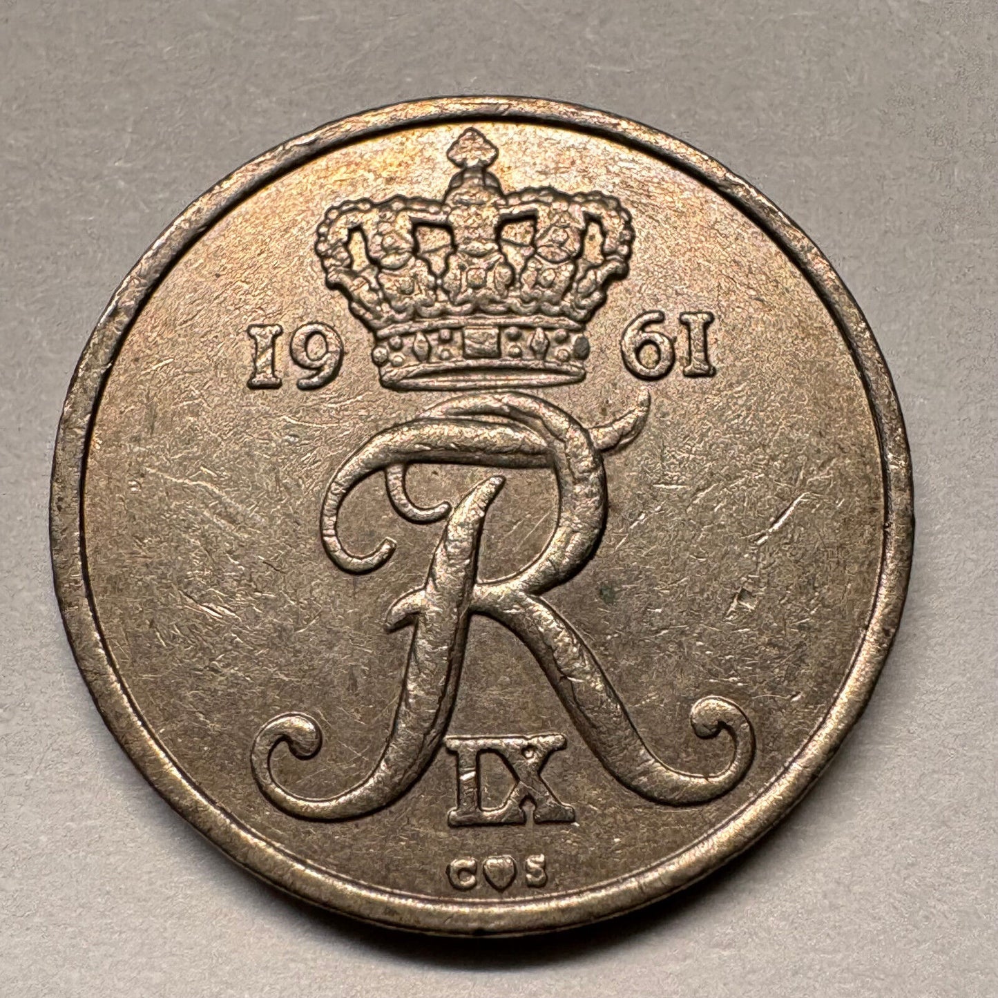 1961 Denmark 10 Ore - Beautiful Coin - #A-034