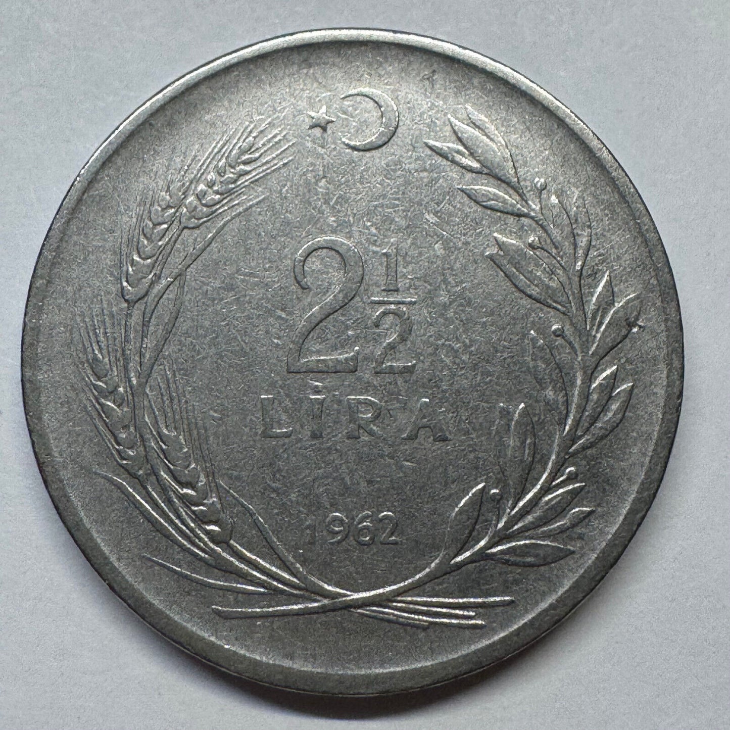 1962 Turkey 2 1/2 Lira - Beautiful Coin - #A-097