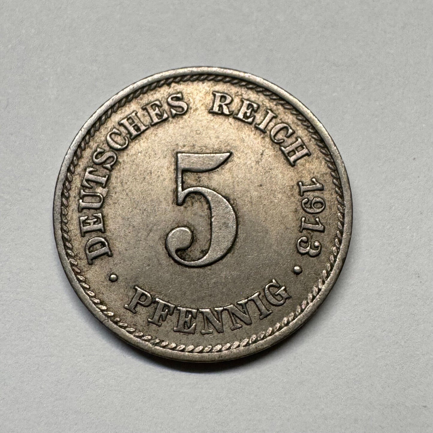 1913 Germany 5 Pfennig - Beautiful Coin - #B-051