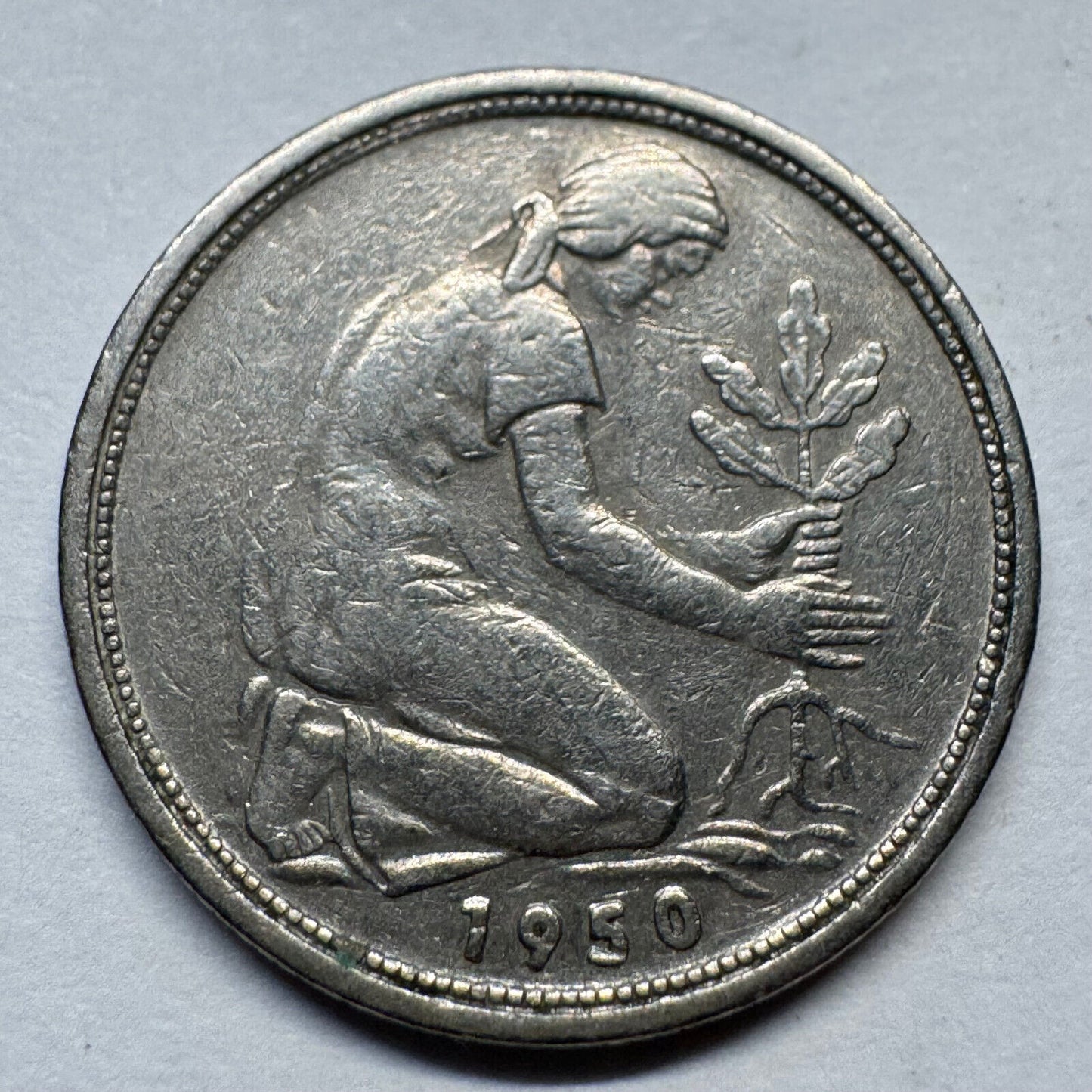 1950 Germany 50 Pfennig - Beautiful Coin - #A-095