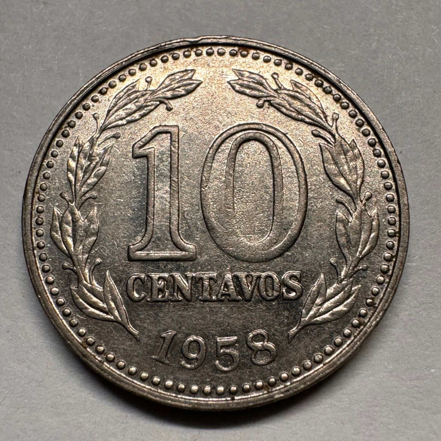 1958 Argentina 10 Centavos - Beautiful Coin - #A-041