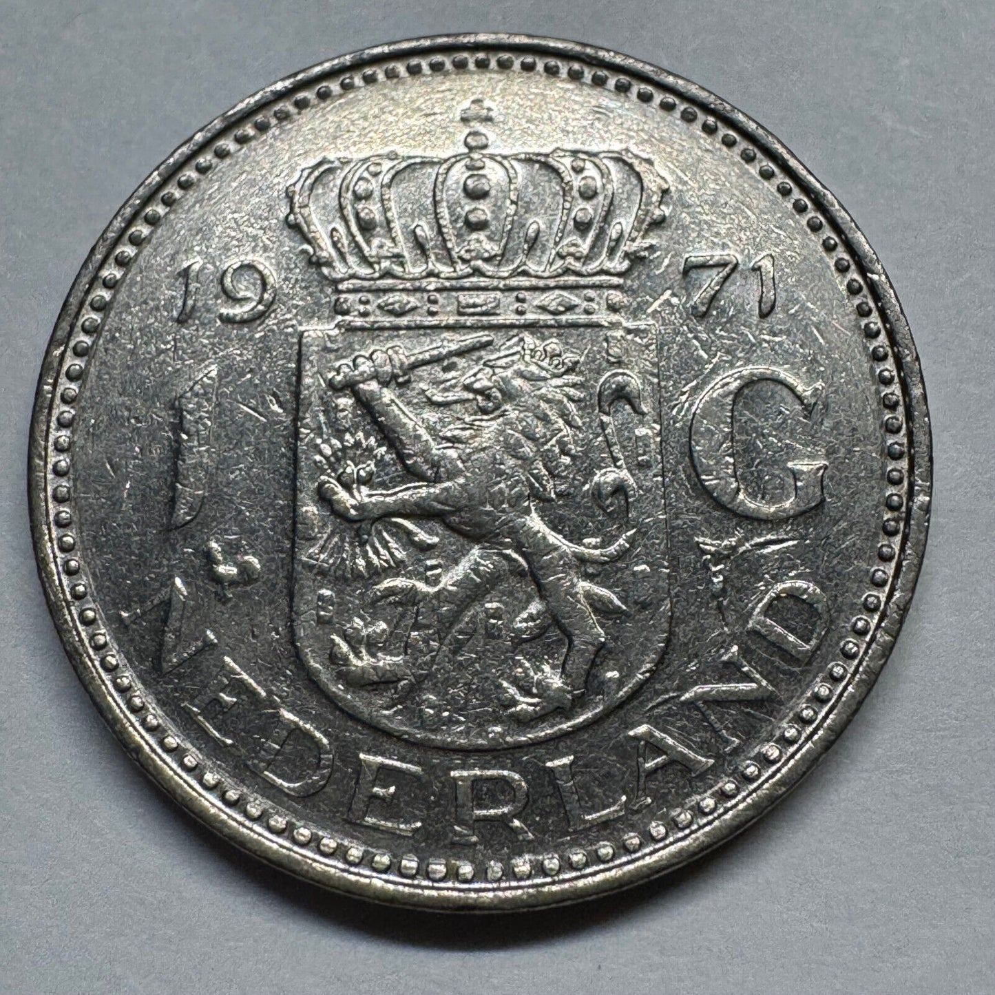 1971 Netherlands 1 Gulden - Beautiful Coin - #A-093