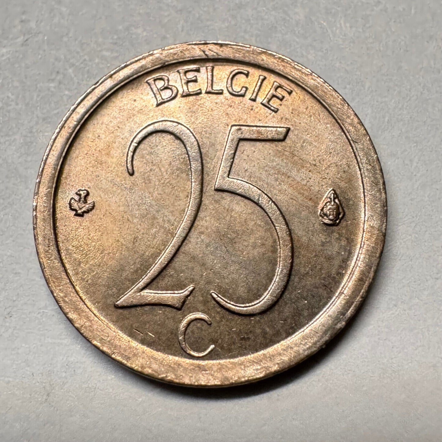 1969 Belgium 25 Centimes - Beautiful Coin - #A-014