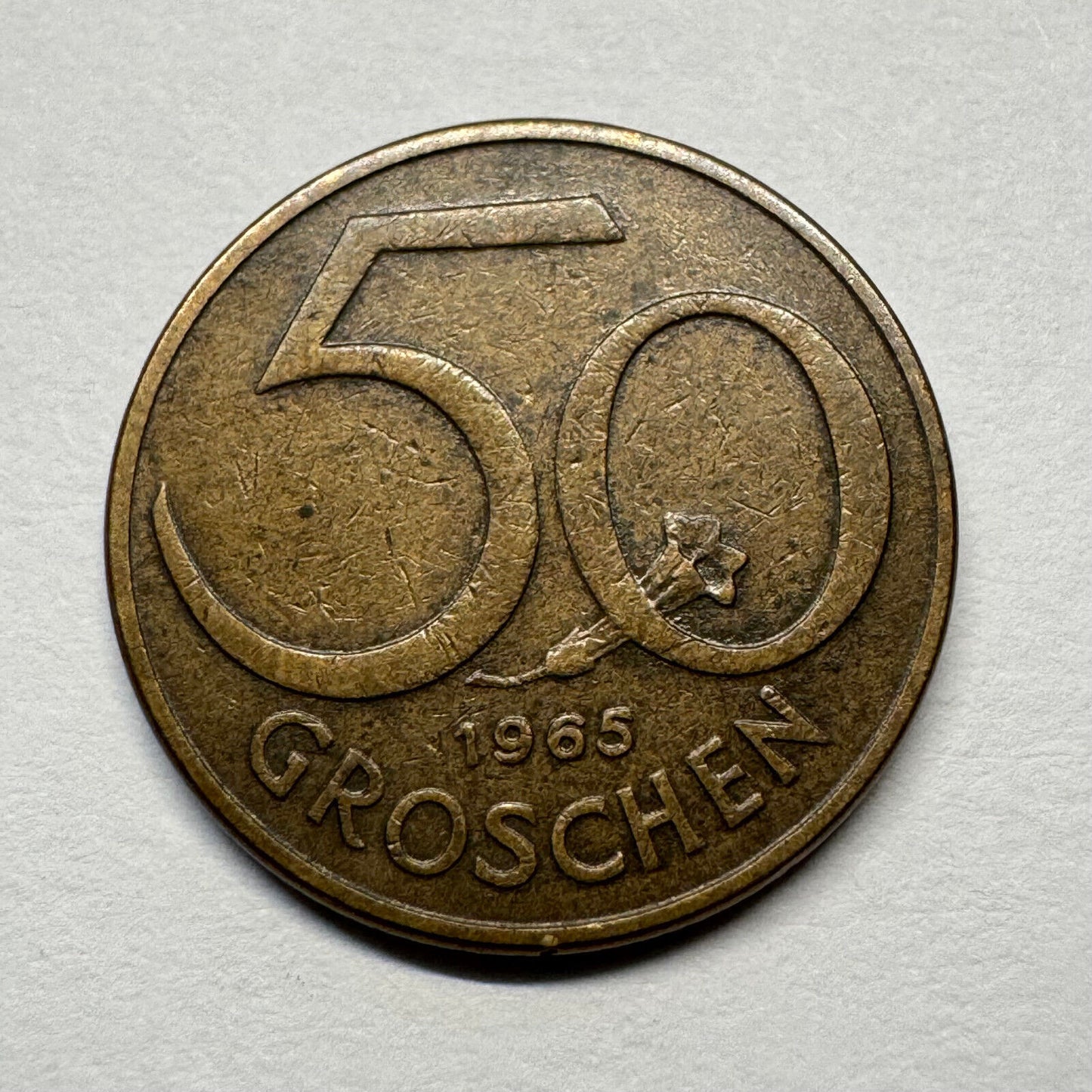 1965 Austria 50 Groschen - Beautiful Coin - #B-057