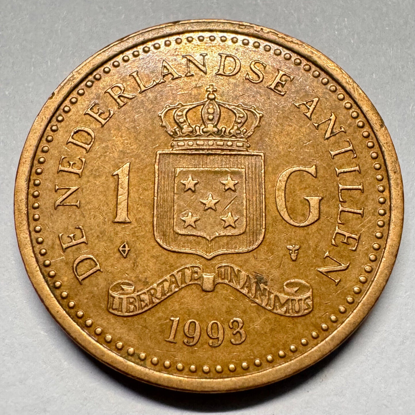 1993 Netherlands Antilles 1 Gulden - Beautiful Coin - #A-022