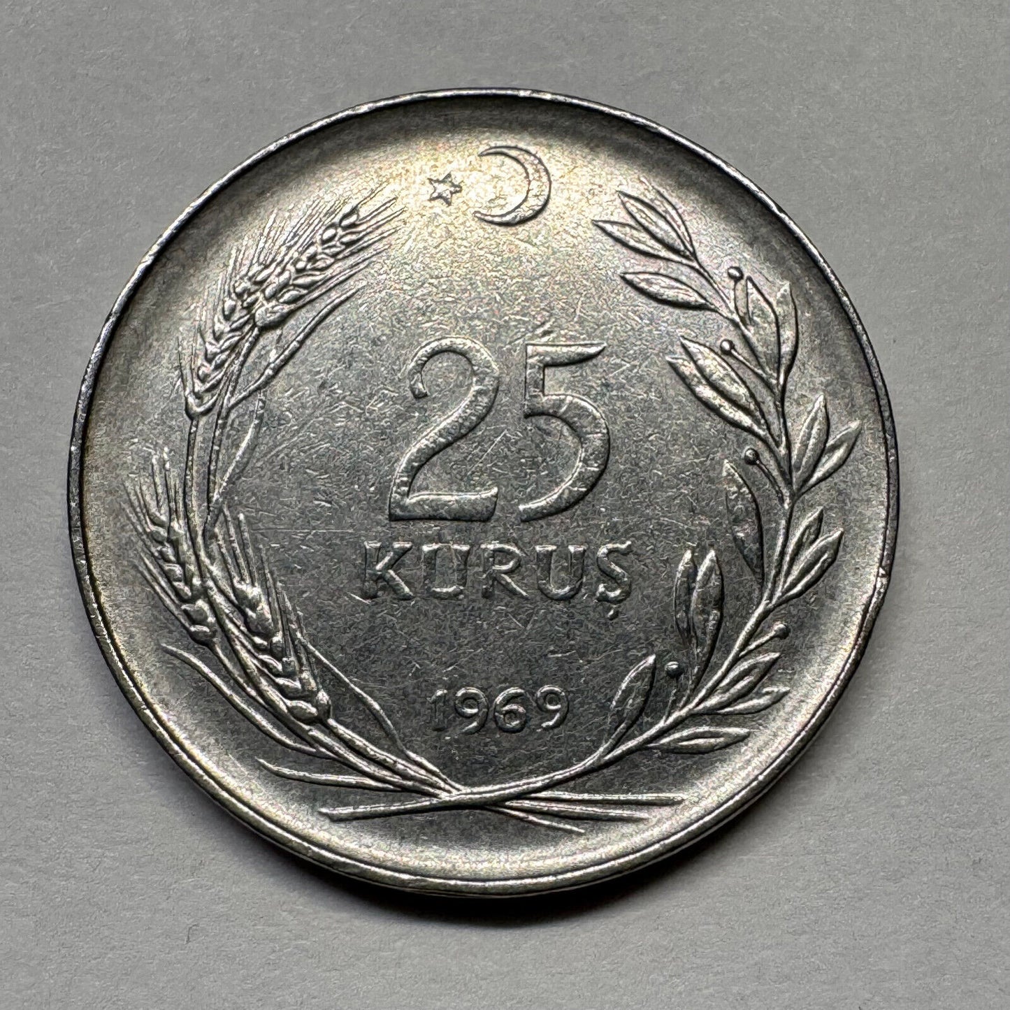 1969 Turkey 25 Kurus - Beautiful Coin - #B-001