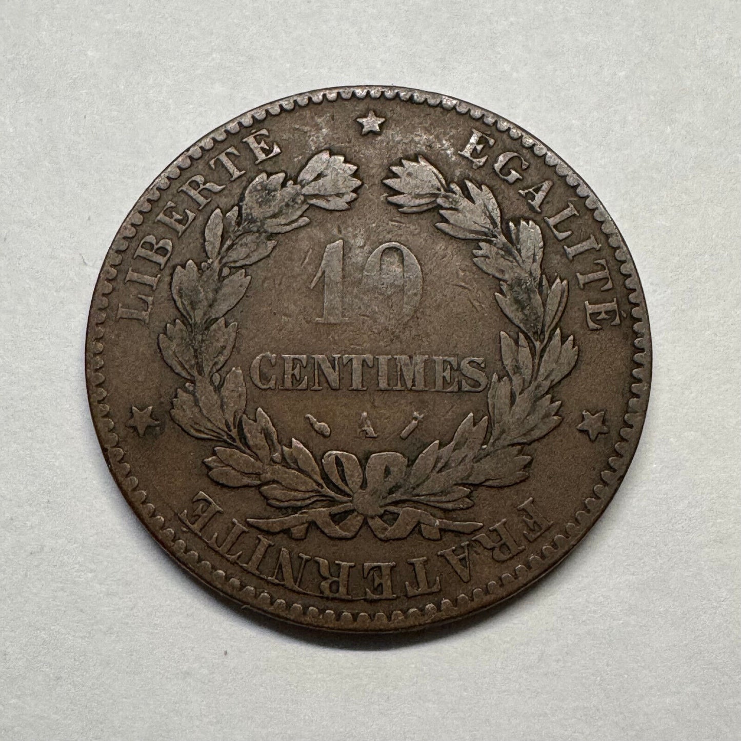 1891 France 10 Centimes - Beautiful Coin - #B-033