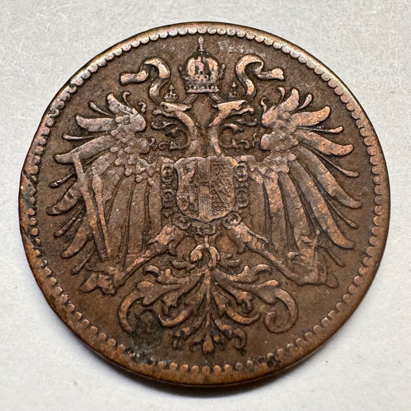 1896 Austria 2 Heller - Beautiful Coin - #A-058