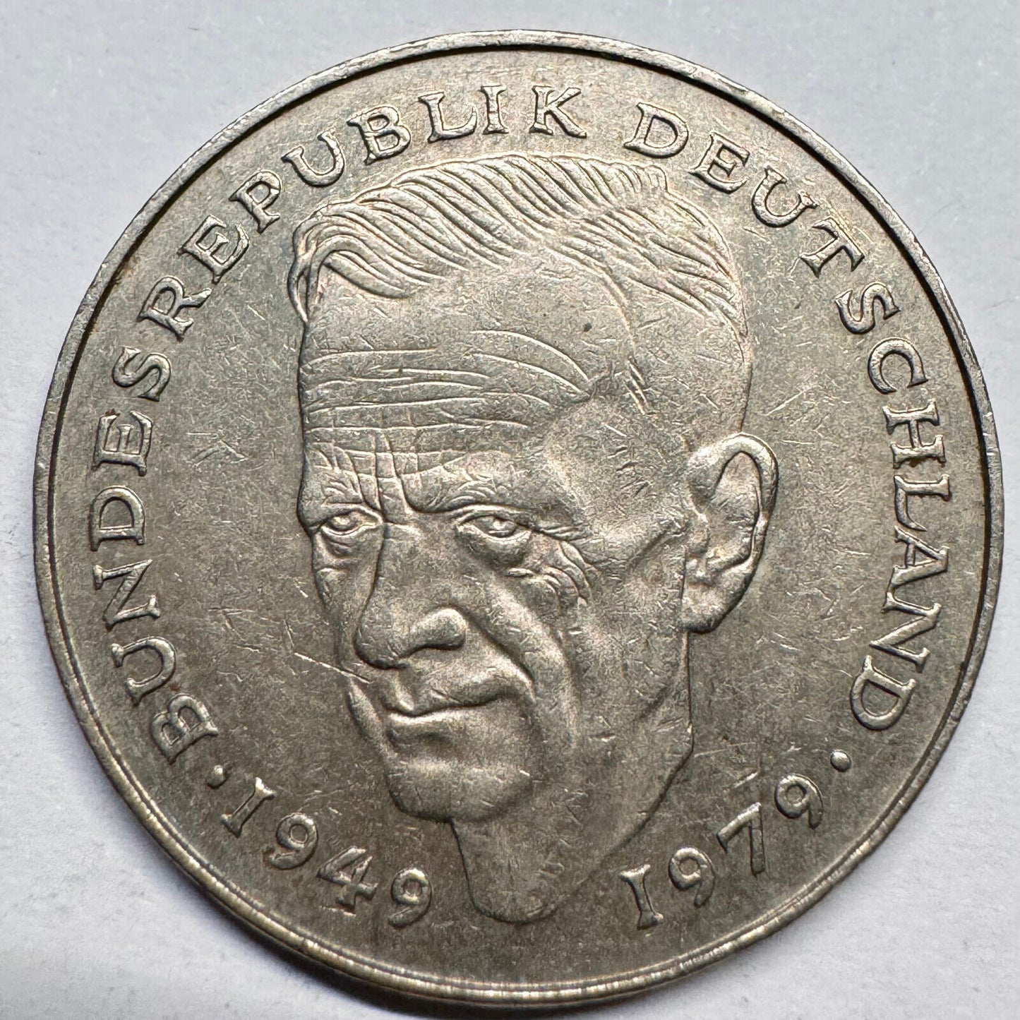 1990 Germany 2 Deutsche Mark - Kurt Schumacher - Beautiful Coin - #A-021