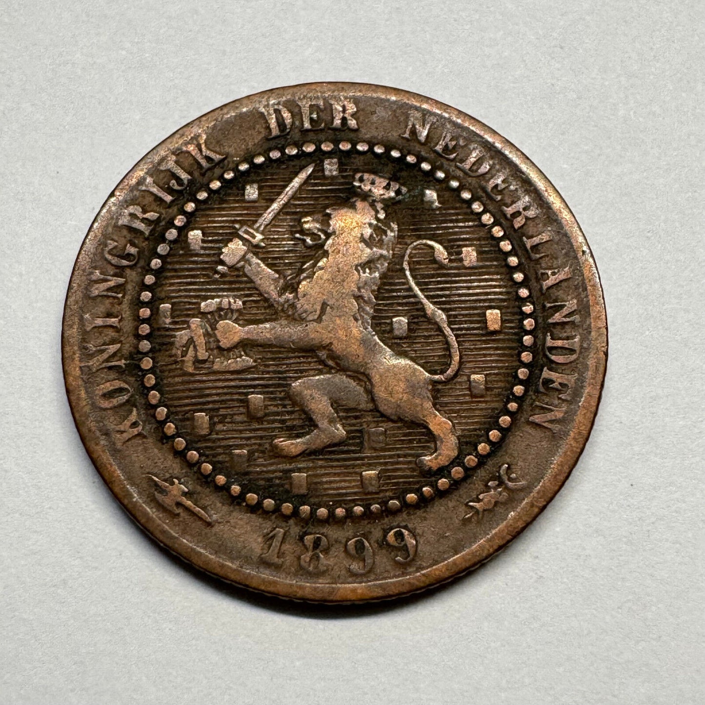 1899 Netherlands 1 Cent - Beautiful Coin - #B-041