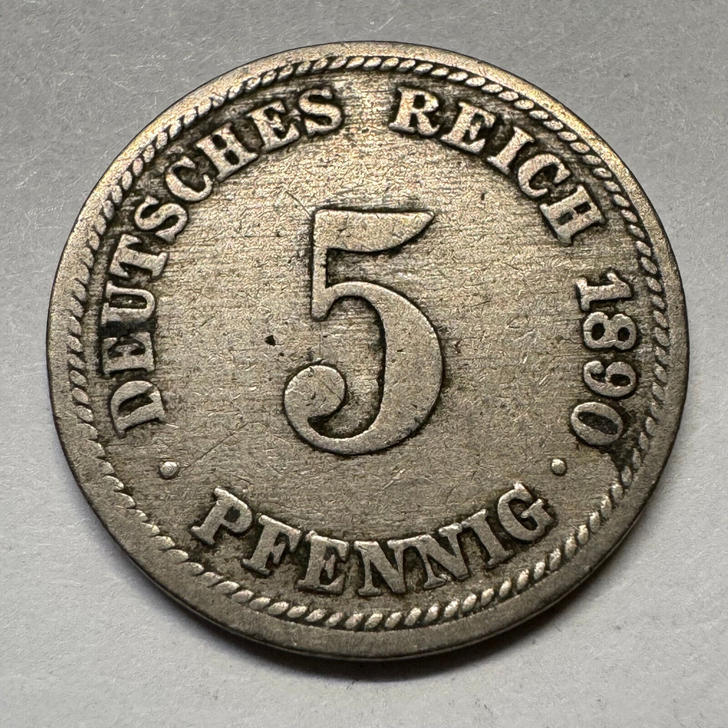 1890 Germany 5 Pfennig - Beautiful Coin - #A-092