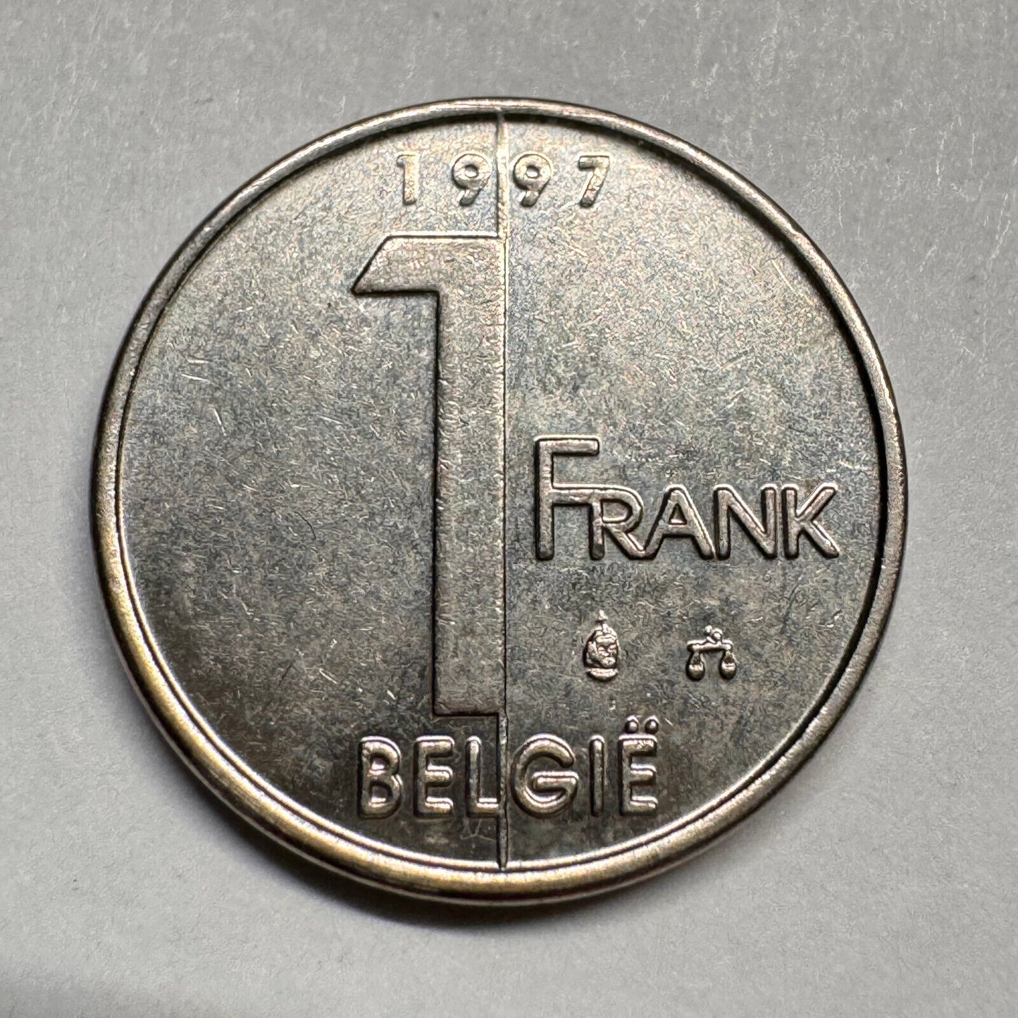 1997 Belgium 1 Franc - Beautiful Coin - #A-016