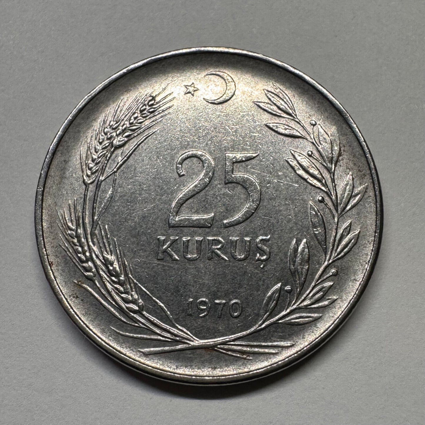 1970 Turkey 25 Kurus - Beautiful Coin - #B-051