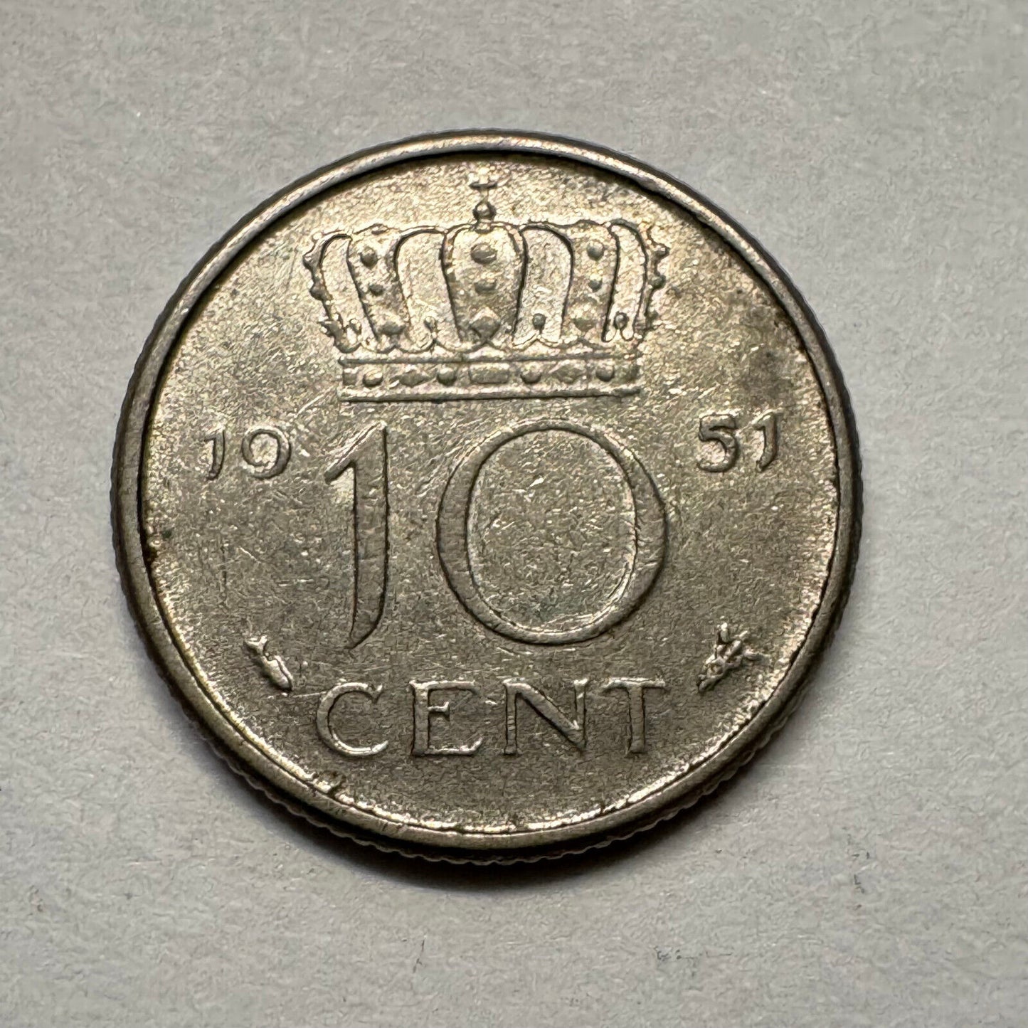1951 Netherlands 10 Cents - Beautiful Coin - #A-091