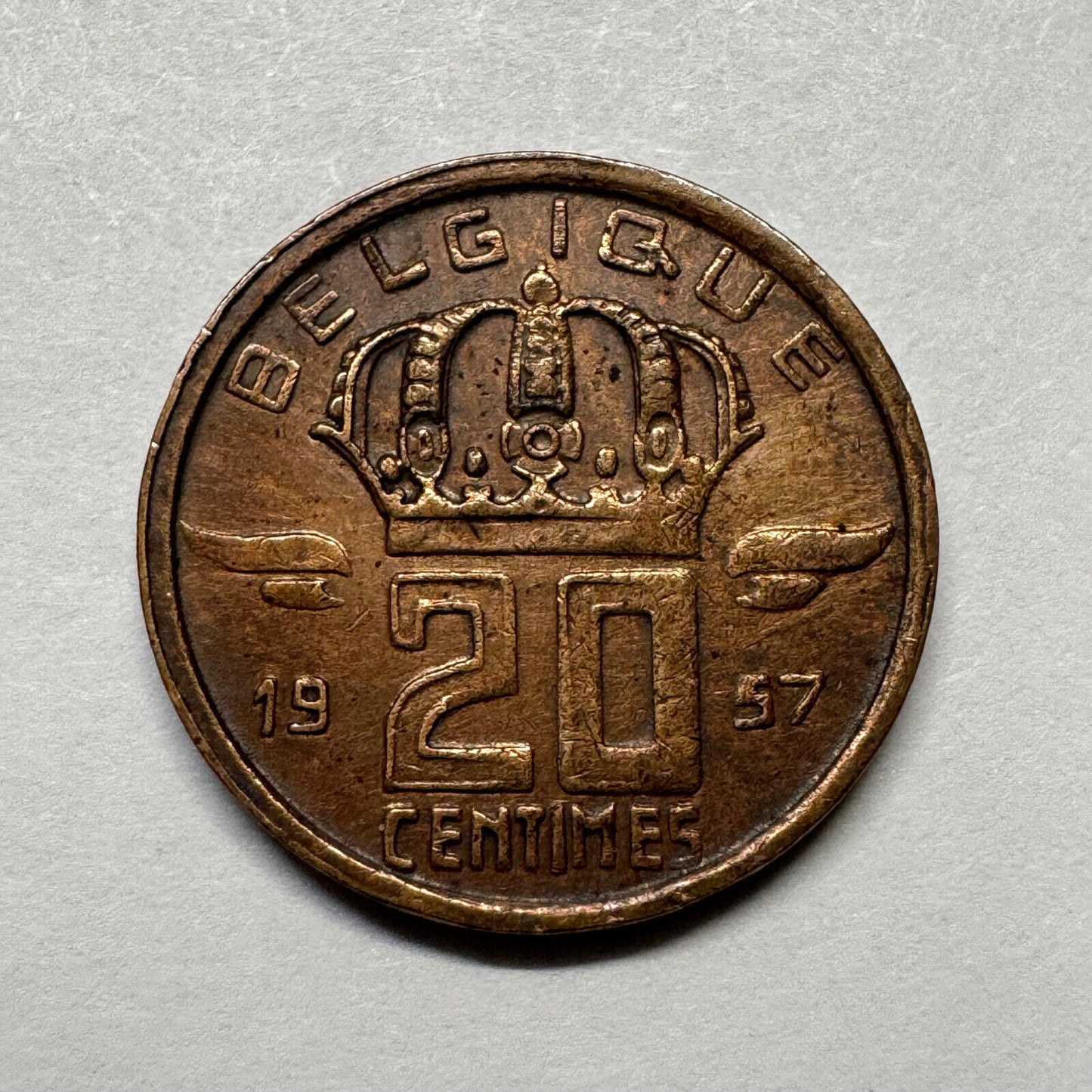 1957 Belgium 20 Centimes - Beautiful Coin - #B-027