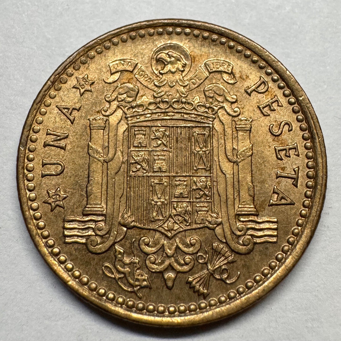 1968 Spain 1 Peseta - Beautiful Coin - #A-040