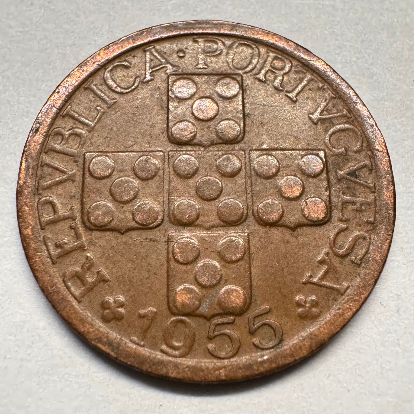 1955 Portugal 10 Centavos - Beautiful Coin - #A-056