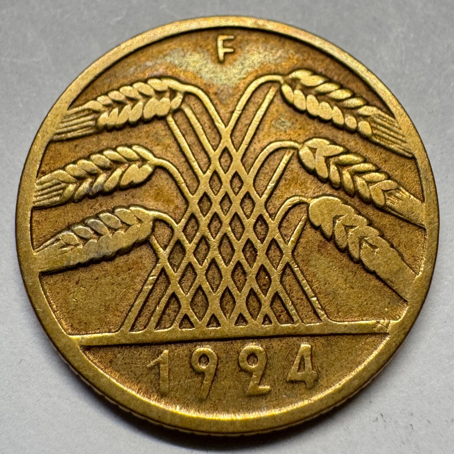 1924 Germany 10 Rentenpfennig - Beautiful Coin - #A-089