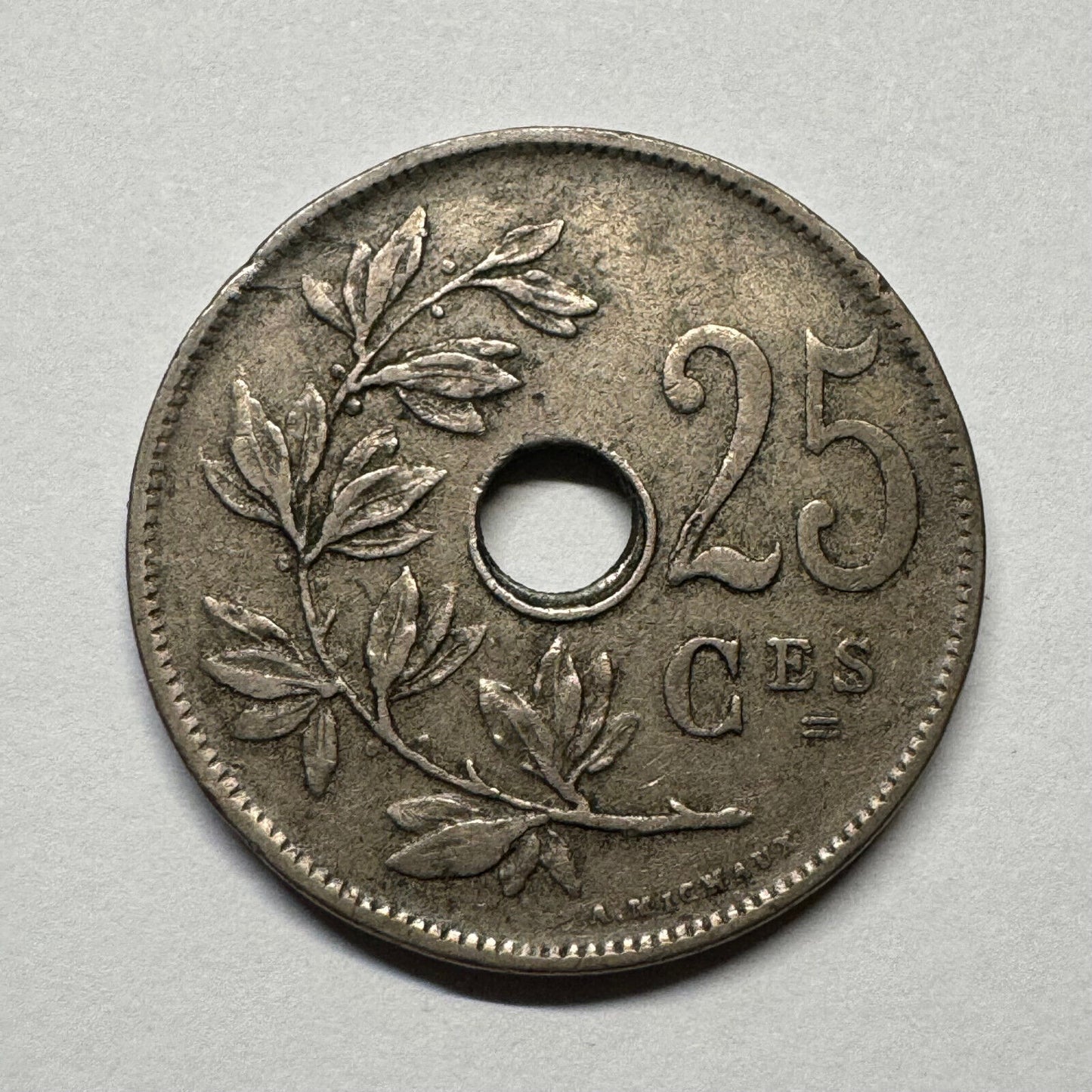 1927 Belgium 25 Centimes - Beautiful Coin - #B-052
