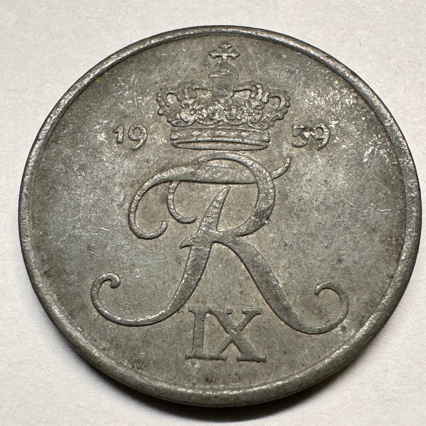 1959 Denmark 5 Ore - Beautiful Coin - #A-033